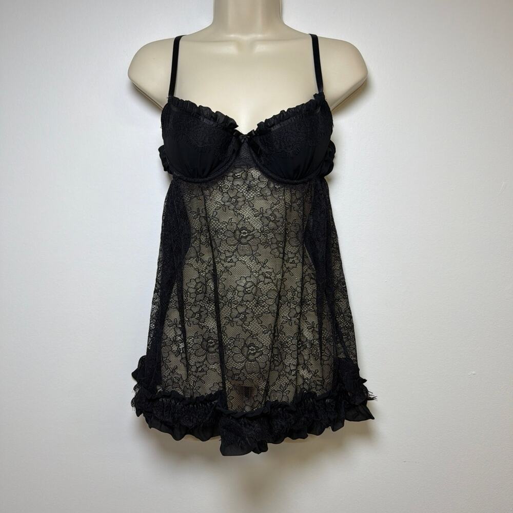 Victoria Secret Sexy Little Things Y2K Lace Babydoll Lingerie Dress NWT Size 34C